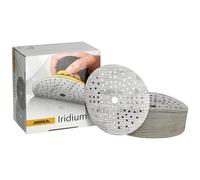 Mirka Iridium Premium Sandpaper Ø 5-Inch Hook & Loop, Grit 800, 50 pcs/for Sanding of Paint, Putty, Primer, Wood, Steel, Mineral Materials, Plastic.