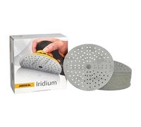 Mirka Iridium Premium Sandpaper Ø 6-Inch Hook & Loop, Grit 120, 50 pcs/for Sanding of Paint, Putty, Primer, Wood, Steel, Mineral Materials, Plastic.