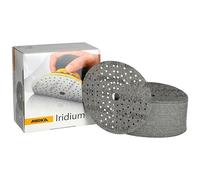 Mirka Iridium Premium Sandpaper Ø 6-Inch Hook & Loop, Grit 40, 50 pcs/for Sanding of Paint, Putty, Primer, Wood, Steel, Mineral Materials, Plastic.