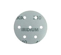 Mirka Iridium Premium Sandpaper Ø 77mm 20H Hook & loop Grit 240, 50 pcs/For sanding paint, putty, primer, wood, steel, mineral materials, plastic.