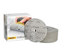 MIRKA IRIDIUM PREMIUM ABRASIVE DA SANDING DISCS 150MM 121 HOLE PK100 P240