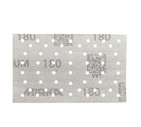 Mirka Iridium Premium Sandpaper 81x133mm Hook & loop 54-Hole, Grit 180, 100/Pack/For sanding paint, putty, primer, wood, steel, mineral materials, plastic.