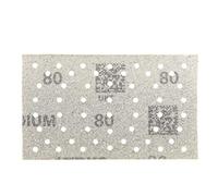 Mirka Iridium Premium Sandpaper 81x133mm Hook & loop 54-Hole, Grit 80, 100/Pack/For sanding paint, putty, primer, wood, steel, mineral materials, plastic.