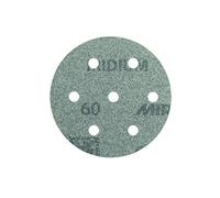 Mirka Iridium Premium-Schleifpapier Ø 90mm Hook & loop 7-Loch, Korn 60, 50 Stk/Zum Schleifen von Lack, Spachtel, Grundierung, Holz, Stahl, Mineralwerkstoffe, Kunststoff