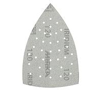 Mirka Iridium Sanding Triangle Premium Sandpaper 100x152x152mm 36-hole hook and loop, Grit 120, 10 pcs/For sanding paint, putty, primer, wood, steel, mineral-based materials, plastic