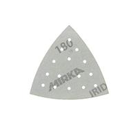 Mirka Iridium Sanding Triangle Premium Sandpaper 93x93x93mm 15-Hole Hook & loop, Grit 180, 50 pcs/For sanding paint, putty, primer, wood, steel, mineral materials, plastic.