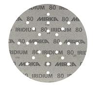 Mirka Iridium Sandpaper Ø 225mm Hook & loop, Grit 80/25 pcs/For drywall sanders, wall and ceiling sanders/Sanding of paint, putty, primer, wood, steel, mineral materials, plastic, glass fibre