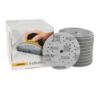 Mirka Iridium Soft sanding discs Ø 125 mm/grit P2000 / Hook & Loop Multifit / 20 pieces/foam-based abrasive for precise dry sanding, clear lacquer sanding, finish