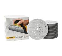 Mirka Iridium Soft sanding discs 150 mm P400 Hook & Loop 20 pcs | Foam-Based Abrasive Discs For Precise Clear Coat Finish Dry Sanding Automotive Bodywork Repair