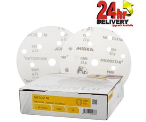 Mirka Microstar General Purpose Abrasive P800 150mm Film Discs - x 50