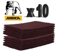 Mirka Mirlon Abrasive Finishing Pads Scotch Very Fine Red x 10 - Pack 10