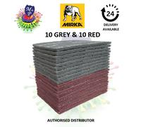 Mirka Mirlon Abrasive Scuff Finishing Pad 10 x Red VF & 10 x Grey UF 20pk