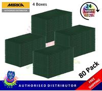 Mirka Mirlon Green General Purpose 80 x Hand Finishing Pads (4 Boxes)