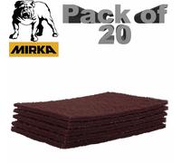 Mirka Mirlon Very Fine Abrasive Pads (RED) Box of 20