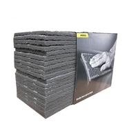 Mirka Mirlon Scotchbrite Clean & Finishing Hand Pads Grey Ultra Fine P1500 Fine Grit [150mm x 230mm] 150x230mm Pads Box of 40 Scotch Brite Automotive Sanding Pads
