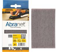 Mirka Abranet net sandpaper strips 81x133 mm Hook & loop/Grit P240 / 10 pcs/for sanding wood, filler, varnish, plastic / AE178F1025