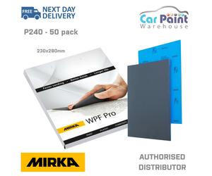 Mirka P240 WPF PRO Wet & Dry Sanding Sheets Quire Waterproof Sand Paper 50 Pack