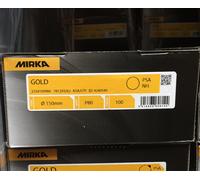 Mirka Gold universal sandpaper Ø 150mm / self-adhesive / grit P80, 100 pcs / For sanding plaster, filler, chipboard, wood, varnish