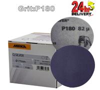 Mirka Q.Silver 77mm (3") P180 Grit 100x Plain HookNLoop Sanding Discs