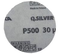 Mirka Q.Silver 77mm (3") P500 Grit 100x Plain HookNLoop Sanding Discs