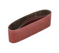 Mirka Red 3 pcs fabric sanding belts 75x533mm / grit P100 / high quality sanding belt for belt sander / for sanding wood and metal
