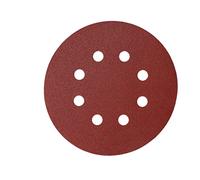 Mirka Red Abrasive paper Sanding discs Ø 125 mm/Hook & loop fastening / 8-hole/grit P120 / 5 pieces/for sanding wood, metal and plastic