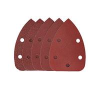Mirka Red Delta Sanding Paper Wood Sanding Triangles Hook & loop / 100x140x140mm / Hook & Loop Adhesion / 5-hole/Mixed Grit P40, P60, P80, P120, P180 / 5 pieces/for sanding wood, metal and plastic