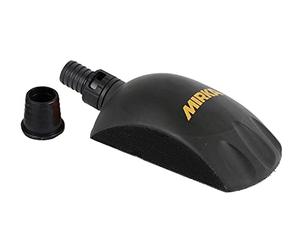 Mirka Roundy Dust-Free Hand Sanding Block for use with 6" Sandpaper Discs/Hook and Loop, Black, Yellow