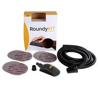 Mirka Roundy Kit hand block with dust extraction holes/sanding block with Hook & loop incl. 4m suction hose & 15 pieces Mirka Abranet net sanding discs with Hook & loop Ø 150mm grit P120 P180 P240
