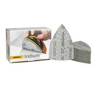 Mirka Iridium Sanding Triangle Premium Sandpaper 100x152x152mm 36-hole Grip, Grit 80, 50 pcs / For sanding paint, putty, primer, wood, steel, mineral materials, plastic.