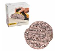 Mirka Ultimax sanding paper Ø 150mm Grip 15-hole / grit P40 / 50 pcs / For 150mm eccentric and sanding machines / Sanding of soft and hard wood, mineral materials, hard old lacquers / UC61105040