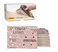 Mirka Ultimax Ligno 3 by 4 Inch Wood Sanding Pads Grit P100 Hook and Loop Backing 50 Count for MDF and Veneer