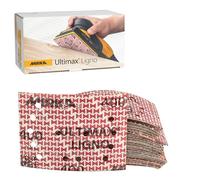 Mirka Ultimax Ligno 3 in x 4 in Sanding Pads Grit P400 Hook and Loop Wood Abrasive Sheets 50 Count for Final Finish