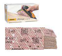 Mirka Ultimax Ligno Abrasive Pads 3 in x 5 in Grit P240 Hook and Loop Backed for Woodworking 50 Count