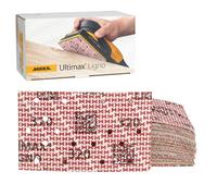 Mirka Ultimax Ligno abrasive paper 81x133mm, grain P320, for fine sanding of wood, with Velcro and Multifit drilling, 50 pieces