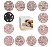 Mirka Ultimax Ligno Sanding Discs Ø 125 mm Hook & Loop / 10 Discs Each of Grit P40, P60, P80, P120, P150, P180, P240, P320, P400 / Includes Pad Saver / 91 pcs/For All 125 mm Random Orbital Sanders