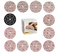 Mirka Ultimax Ligno Sanding Discs Ø 150 mm Hook & Loop / 10 Discs Each of Grit P40, P60, P80, P120, P150, P180, P240, P320, P400 / Includes Pad Saver / 91 pcs/For All 150 mm Random Orbital Sanders