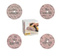 Mirka Ultimax Ligno Sanding Discs Ø 150 mm Hook & Loop/Mixed Pack with 10 Discs Each of Grit P80, P120, P150, P180 / 40 pcs/For All 150 mm Random Orbital Sanders
