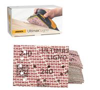 Mirka Ultimax Ligno Sanding Pads 3x4 Inch Grit P240 Hook and Loop Sheets for Wood Projects 50 Count