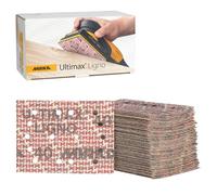 Mirka Ultimax Ligno Sanding Sheets 3x4 Inch Grit P40 Hook and Loop Wood Abrasive Pads 50 Pack for Softwood Hardwood