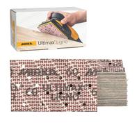 Mirka Ultimax Ligno sandpaper, 81 x 133 mm, grit P60, multifit perforation with hook-and-loop backing, for wood, pack of 50