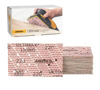 Mirka Ultimax Ligno Sandpaper, grit P220, size 81x133mm, Multifit Hole Pattern, Hook and Loop, for Efficient Wood Sanding, 50 Pieces