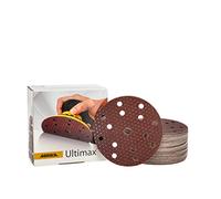 Mirka Ultimax sanding paper Ø 150mm Hook & loop 15-hole/grit P60 / 50 pcs/For 150mm eccentrics and sanders/Sanding of soft and hard wood, mineral materials, hard old varnish / UC61105060
