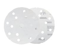Mirka White Basecut Velro 150mm Sanding Discs - 25 Sheets 6" Abrasive P800 Grit