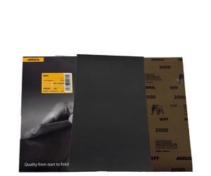 Mirka WPF 140 x 230mm Black Plain Sheets P2000 50 Sheets Wet Sanding of Plastics
