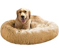 Mirkoo Long Plush Comfy Calming & Self-Warming Bed for Cat & Dog, Anti Anxiety, Furry, Soothing, Fluffy, Washable, Abbyspace, Marshmellow Pet Donut Bed