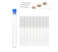 MIRKUZI 3D Printer Accessories 20 Pieces Nozzle Cleaning Kit for 3D Printer, Nozzle Cleaning Needles for 3D Printer, Extruder Nozzle Cleaner Stainless Steel 0.4mm Printer Needles