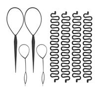 MIRKUZI 8 Pcs Women Braiding Tools French Millipede Braid Tools Bun Maker French Hair Styling Clips
