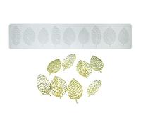MIRKUZI Chocolate Moulds 1 Piece Leaf Shape Silicone Mold Cake Mold Geometric 3D Silicone Mould Suitable for Fondant, Chocolate, Sugar