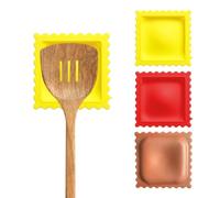 MIRKUZI Chopsticks & Cutlery, Set of 3 Spoon Holders Biscuit Shape Cartoon Table Top Silicone Heat Protection Mat Kitchen Aid